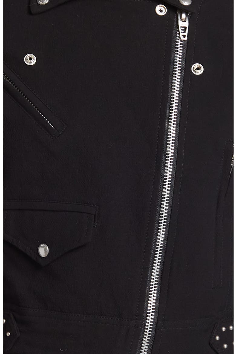 Crepe Moto Jacket, Alternate, color, MOTOR CITY