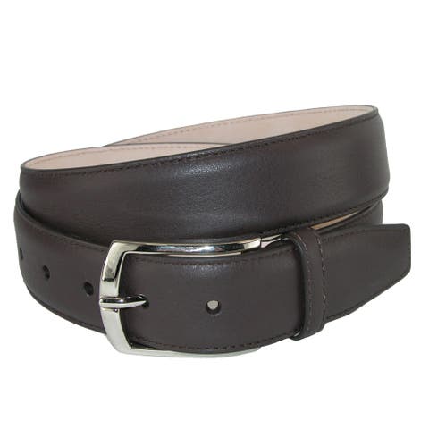 Men's Borgo Boxcalf Dress Belt with Solid Brass Buckle
