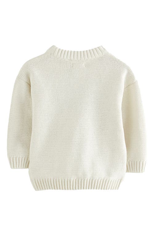 Next Kids' Ok Smile Crewneck Sweater In Neutral