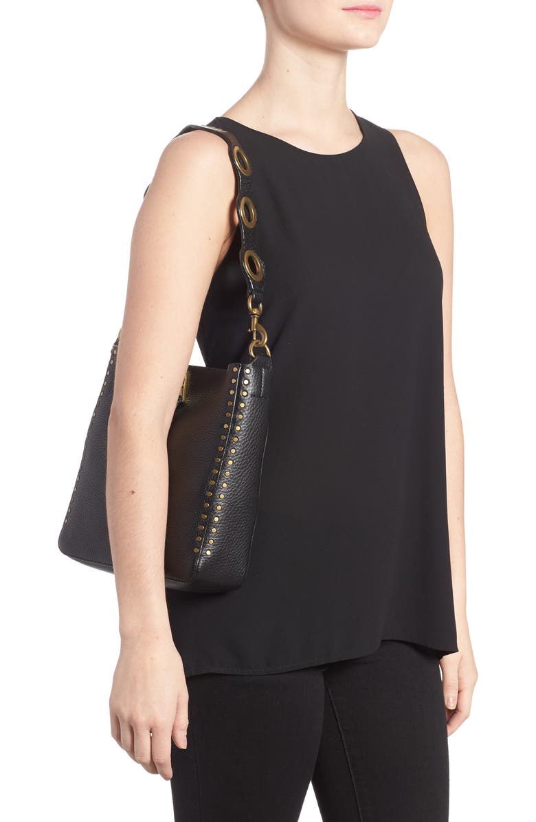 Rebecca Minkoff Small Darren Deerskin Leather Feed Bag, Alternate, color,