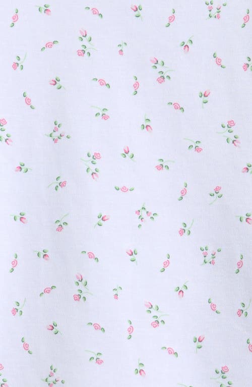 Kissy Kissy Kids' Rosebud Print Fitted Pima Cotton Two-piece Pajamas In White