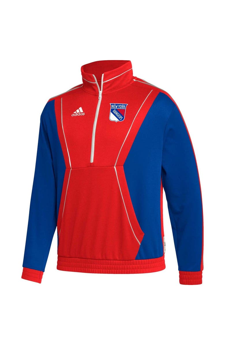adidas Men's adidas Red New York Rangers Team Classics Half-Zip Jacket, Alternate, color, Red