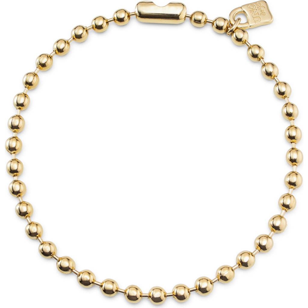UNODE50 18K gold-plated necklace with large spherical beads  product