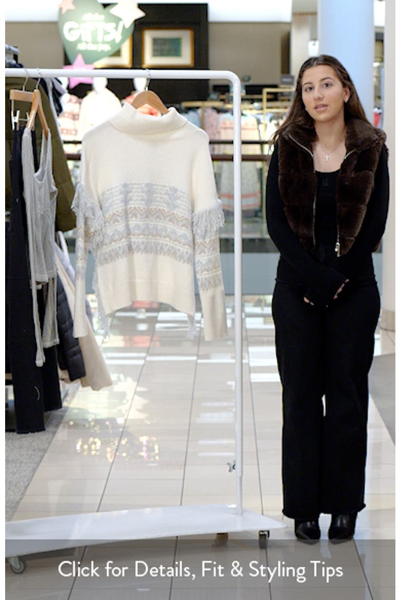 Fringe Trim Fair Isle Sweater video