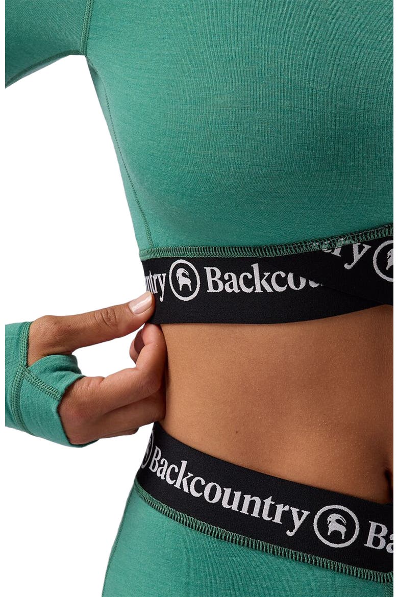 Cedars Rws Merino Lt-Wt Baselayer Crop Crew Top - Women's, Alternate, color, Gearhead Green