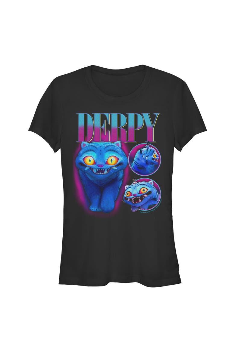 Junior's KPop Demon Hunters Supernatural Derpy  Graphic T-Shirt, Main, color, Black