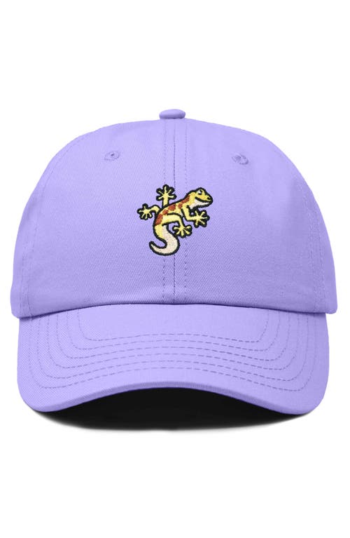 Dalix Gecko Embroidered Casual Cap In Lavender