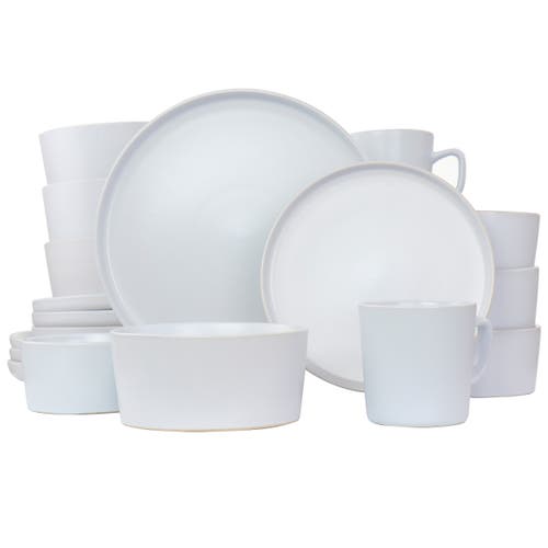 Elama Luxmatte White 20 Piece Dinnerware Set In White