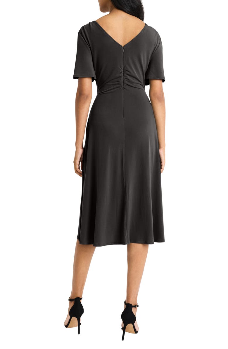 Maggy London Flutter Sleeve Ruched Midi Dress, Alternate, color,