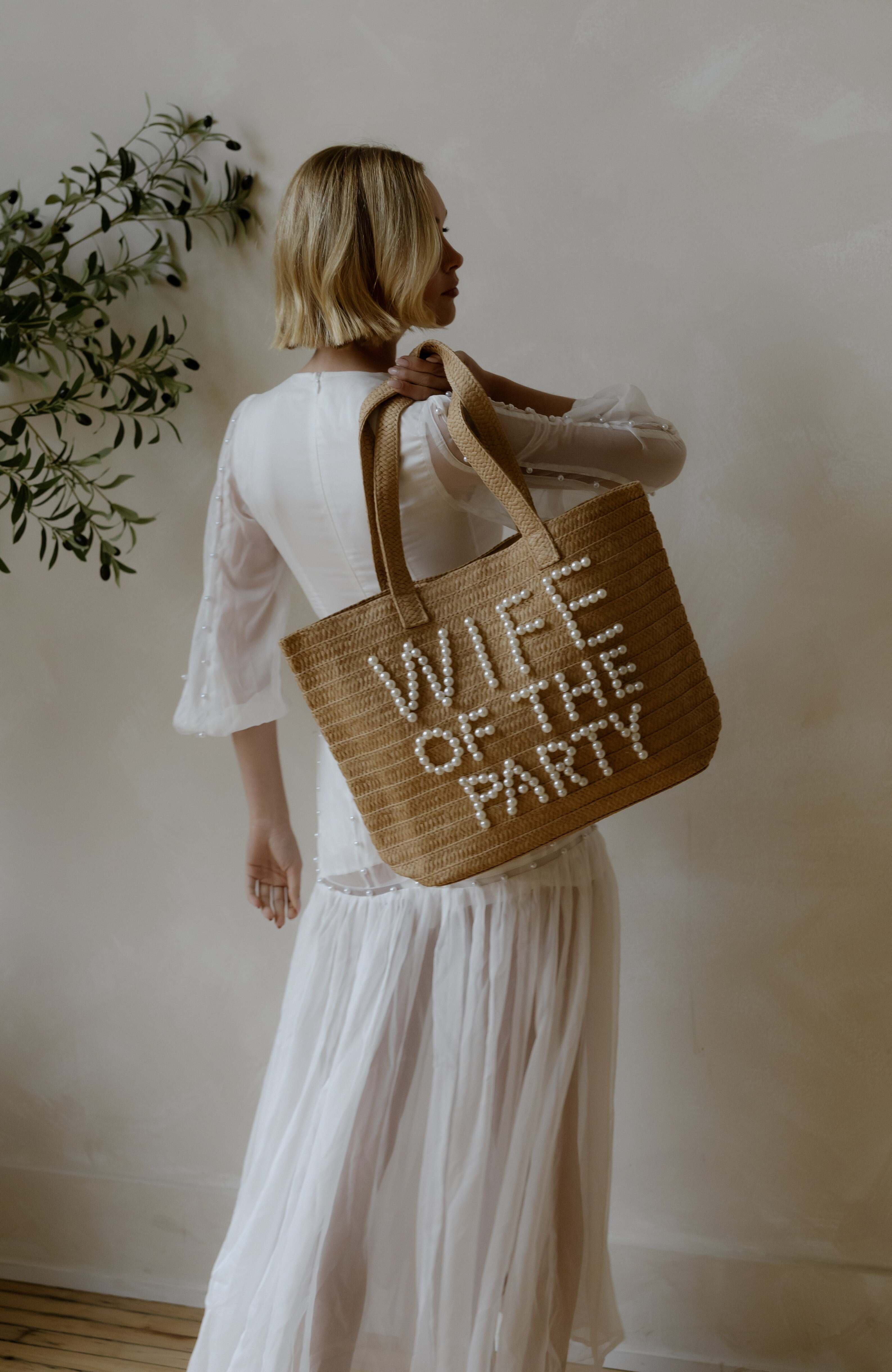 Untamed Petals Bach Party Pearl Tote, Alternate, color, Natural