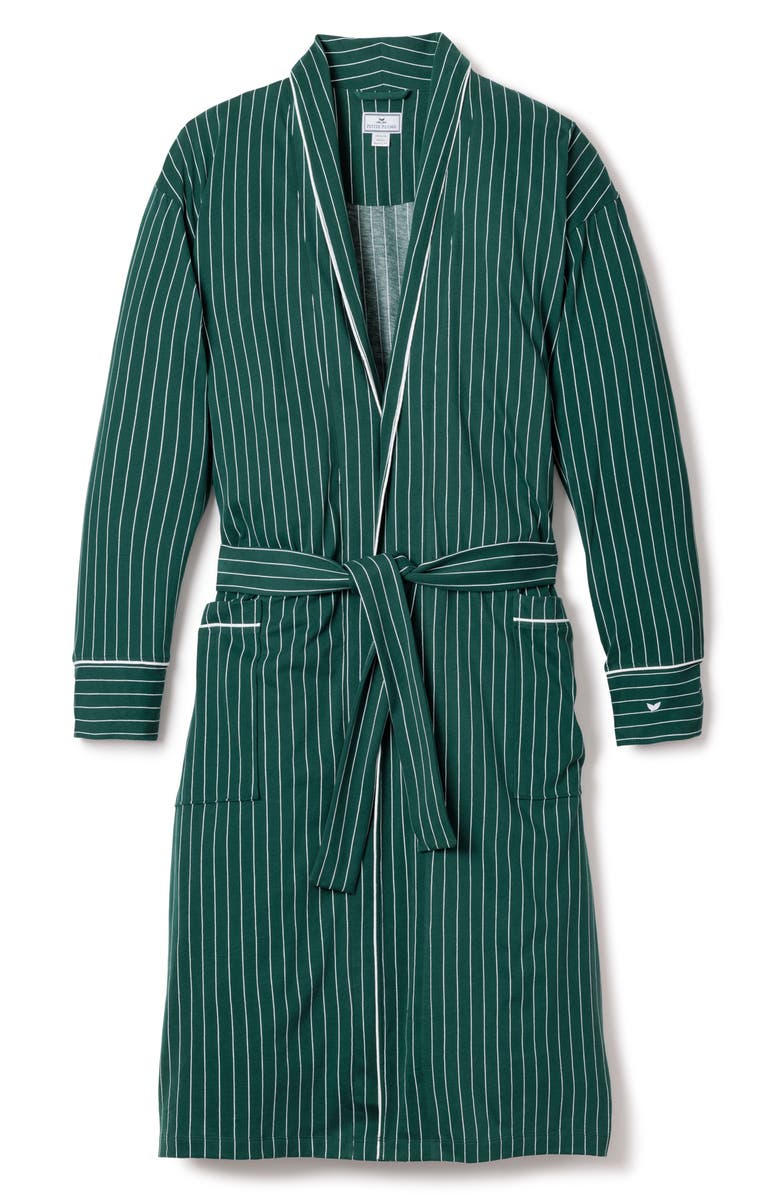Petite Plume Luxe Stripe Pima Cotton Robe, Alternate, color, 