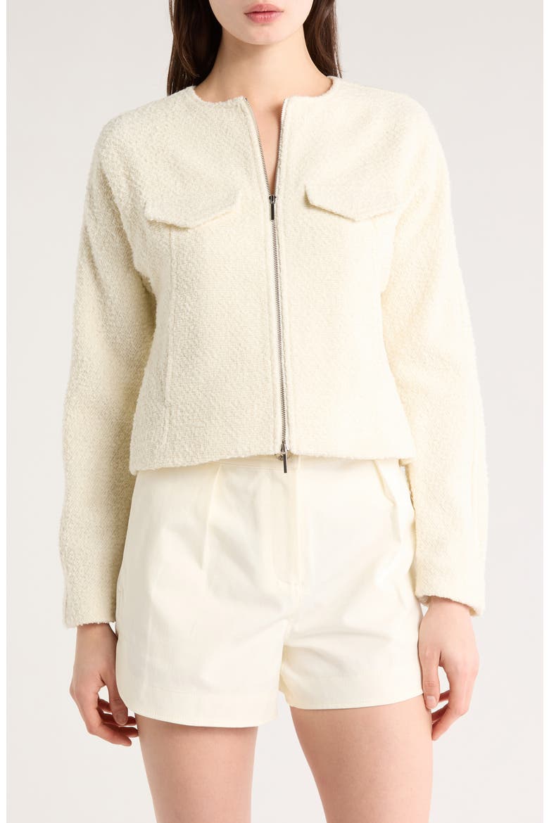 Prewett Zip Front Jacket, Main, color, BLANC DE BLANC