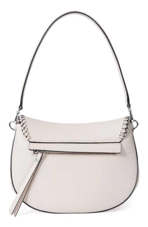 Oryany Bentley Leather Saddle Bag In White