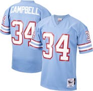 Mitchell & Ness Men's Mitchell & Ness Earl Campbell Light Blue Houston Oilers 1980 Authentic Throwback Retired Player Jersey