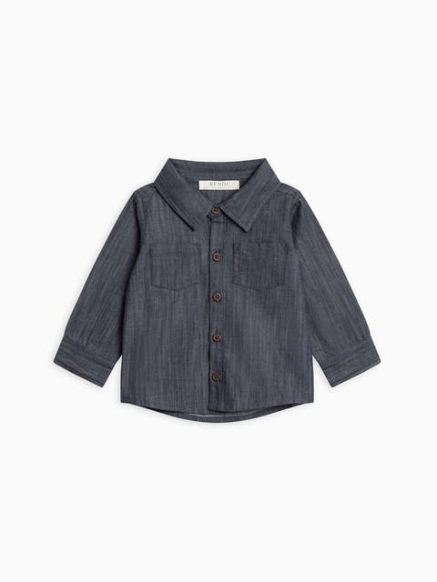 Hayes Chambray Long Sleeve Collared Shirt (Toddler & Little Kids)