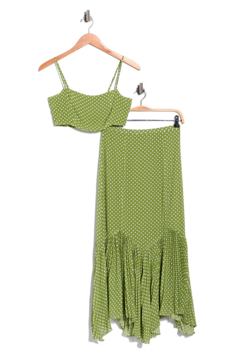 EDIT by JASON WU Polka Dot Two-Piece Dress, Alternate, color, Moss Polka-Dot