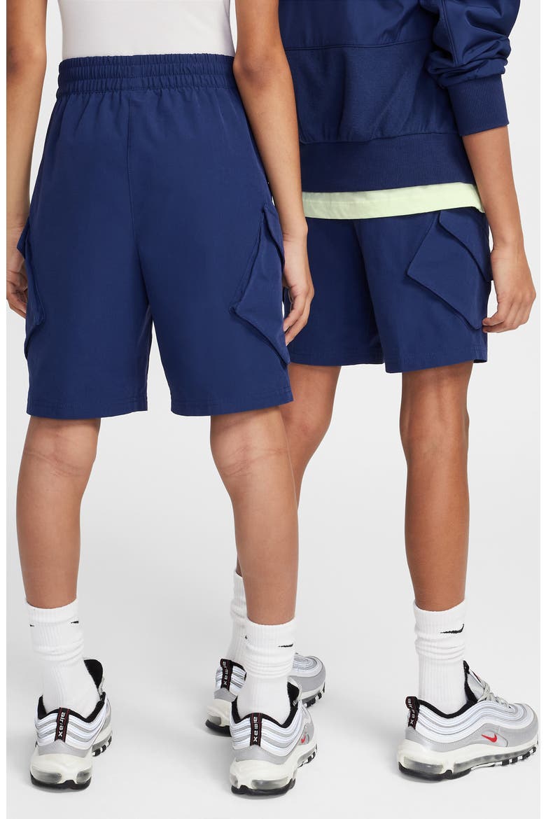 Kids' Sportswear City Utility Cargo Shorts, Alternate, color, MIDNIGHT NAVY/ BLACK