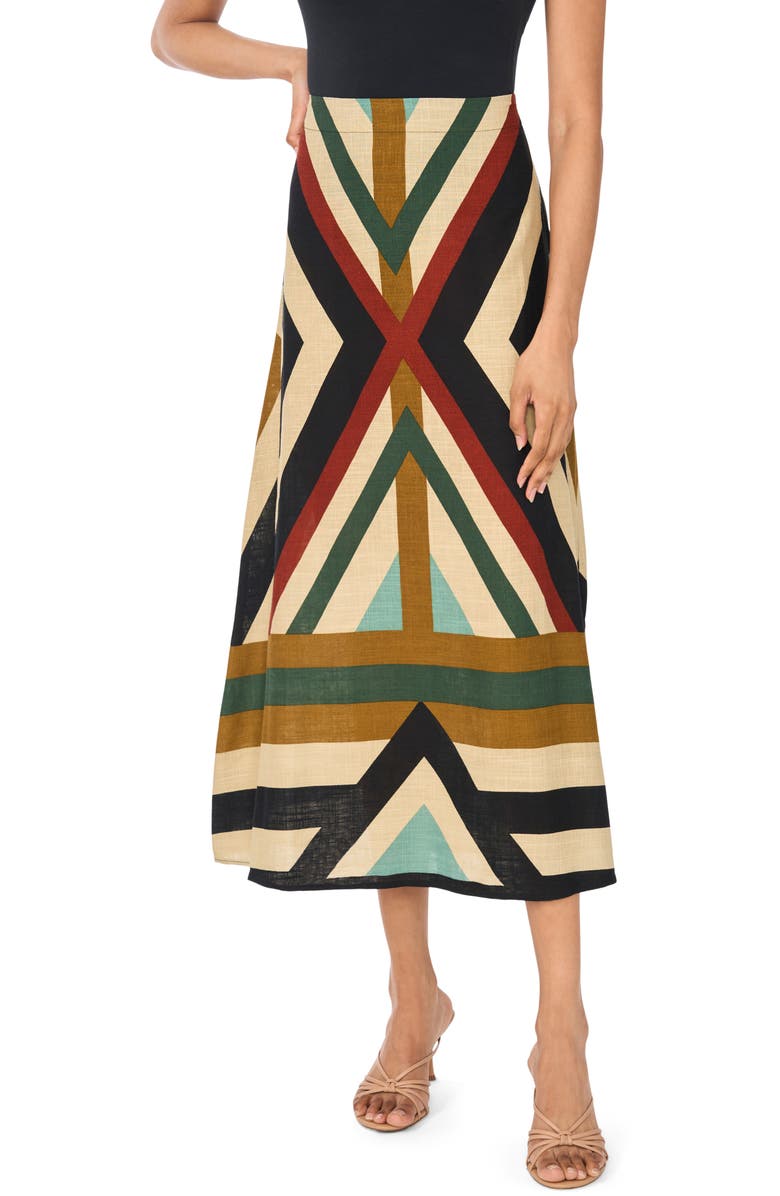 Halogen<sup>®</sup> Geo Print Skirt, Alternate, color, Black Multi