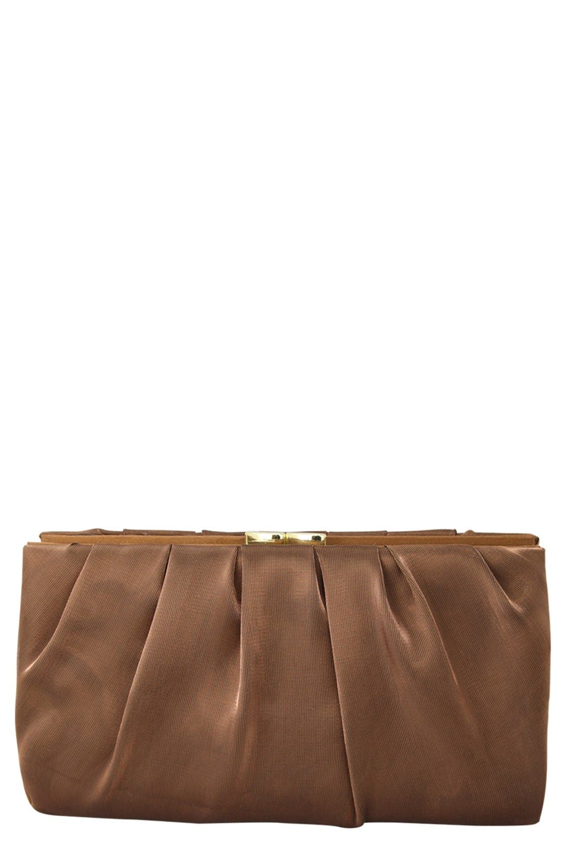 Nina 'Larry' Satin Clutch, Main, color, 