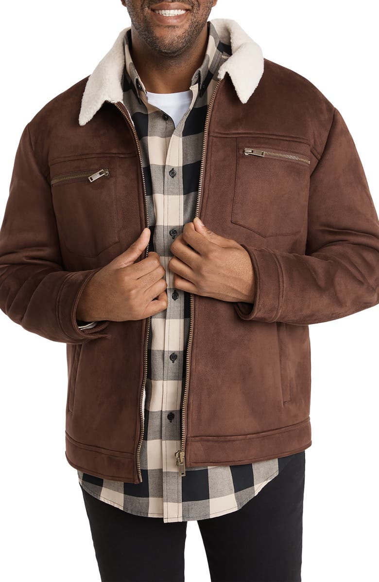 Johnny Bigg Kilmer Faux Shearling Flight Jacket, Main, color, 