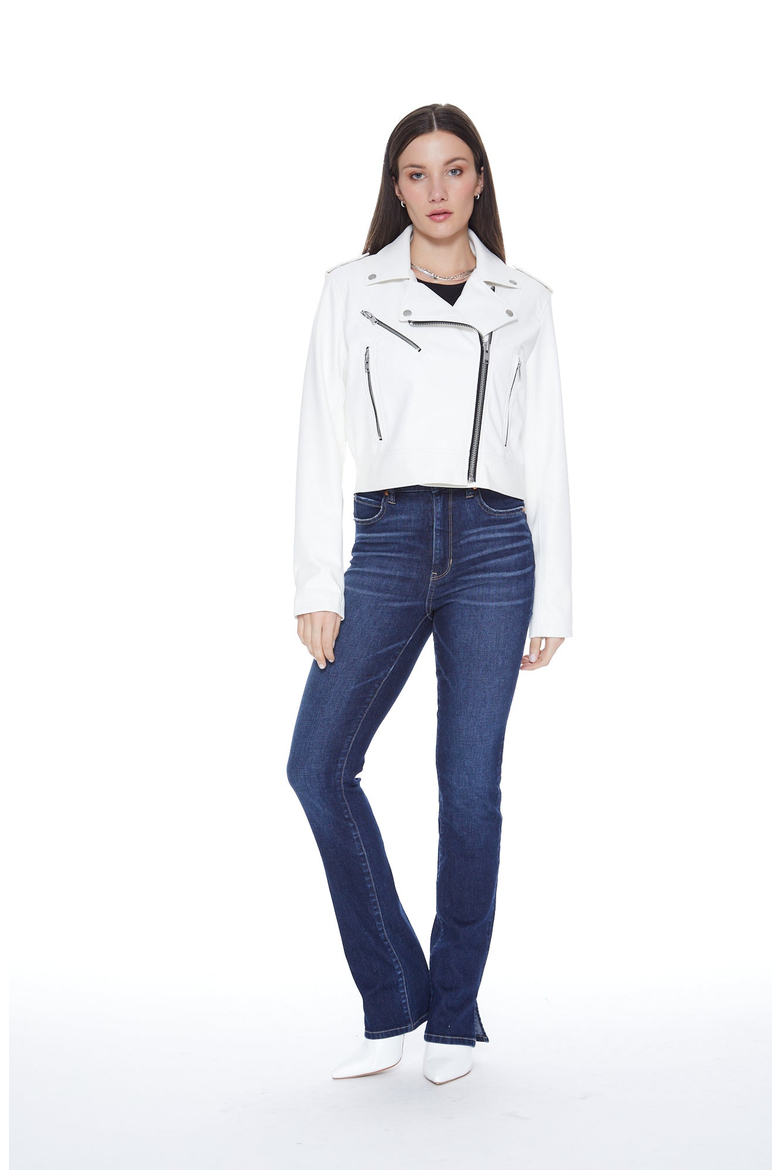 Ride or Die Faux Leather Jacket, Alternate, color, Cloud