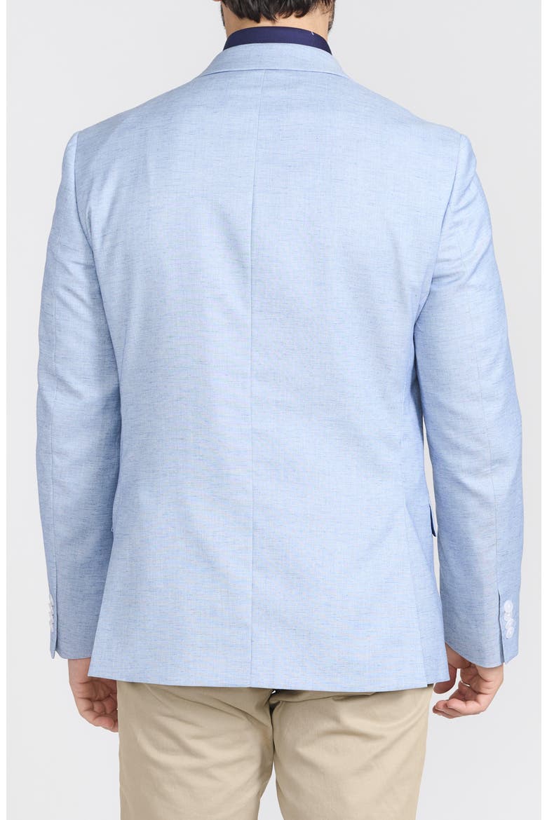 Blue Stretch Mélange Blazer, Alternate, color, BLUE