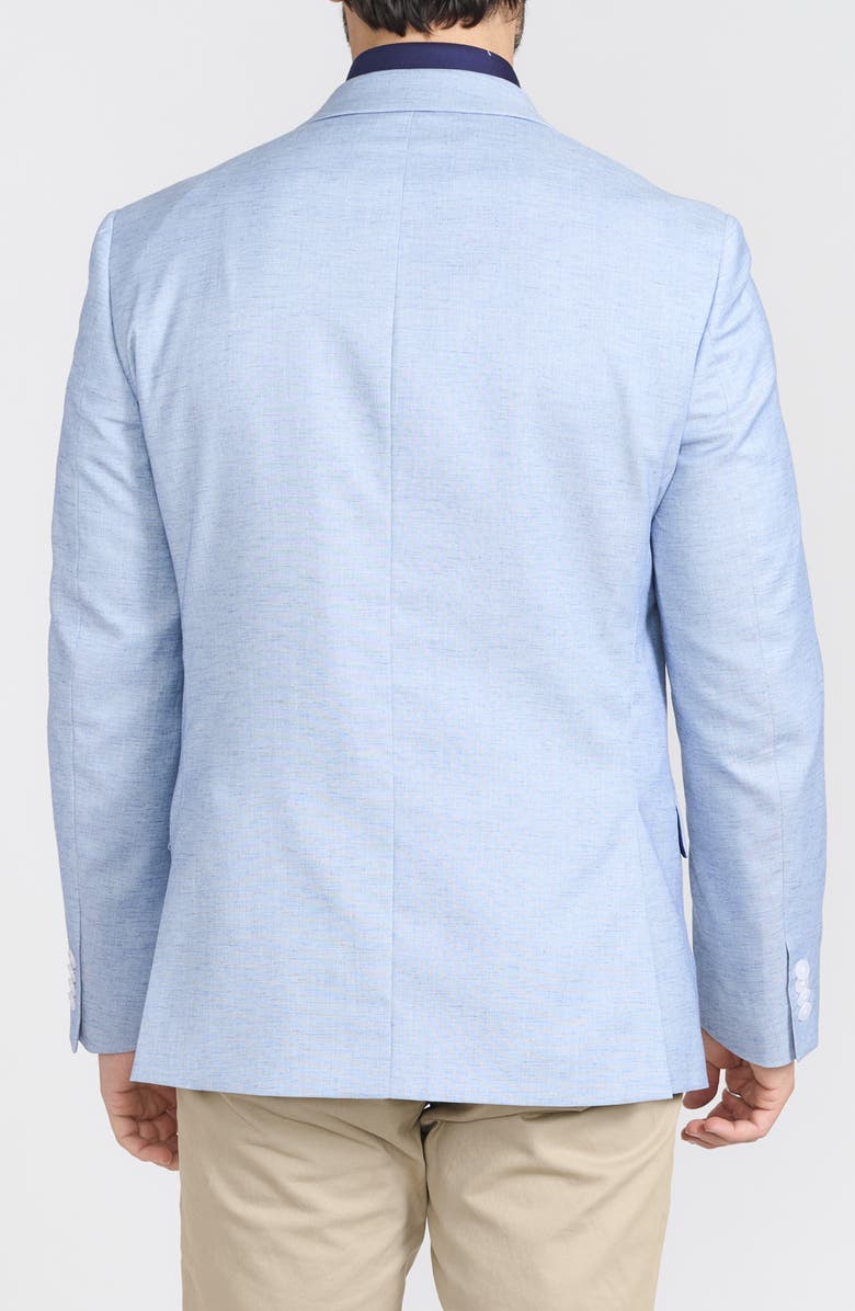 SAVILE ROW CO Blue Stretch Mélange Blazer, Alternate, color, Blue