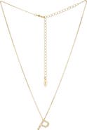 Ettika Crystal Initial Pendant Necklace