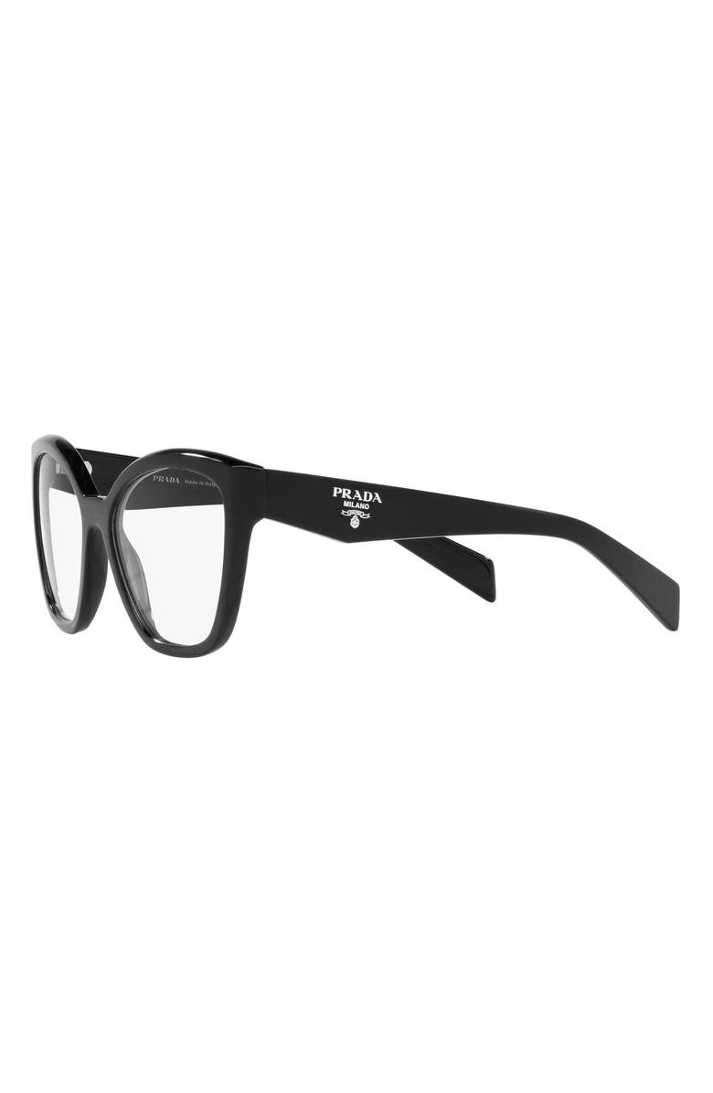 Prada 56mm Square Optical Glasses, Alternate, color,
