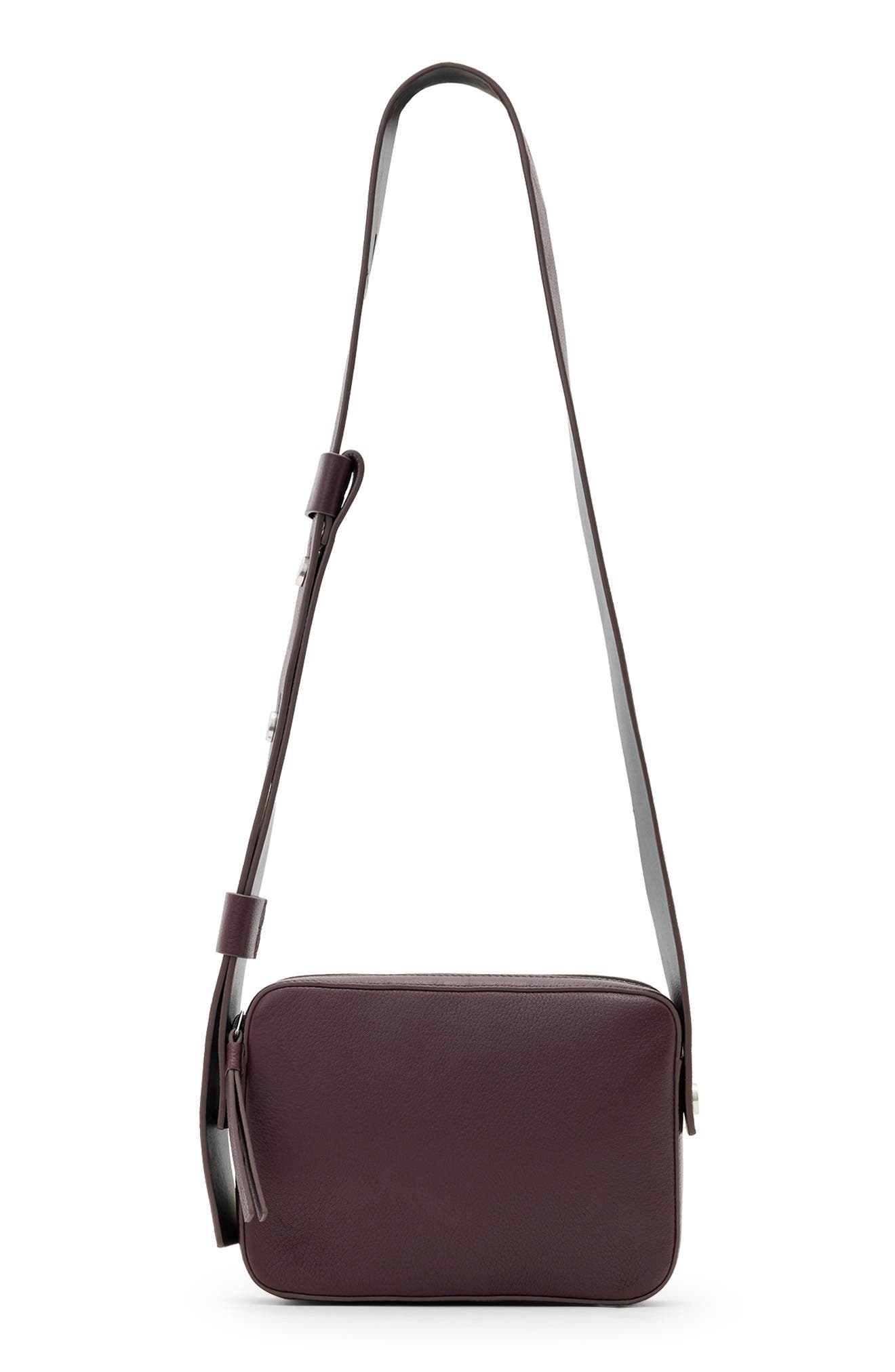 AllSaints Lucille Crossbody Bag, Main, color, Oxblood