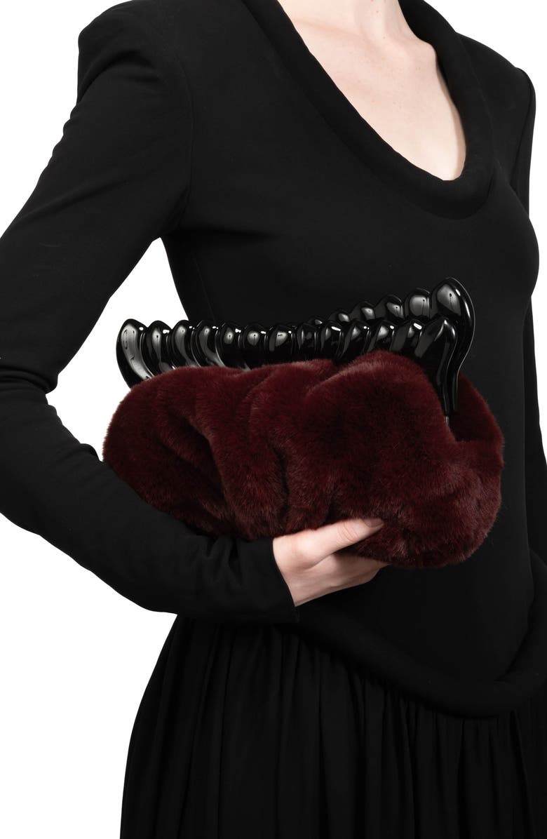 Alexis Bittar The Pouf Clutch, Alternate, color, Merlot