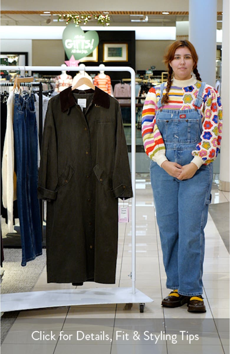 Contrast Collar Barn Coat, sales video thumbnail