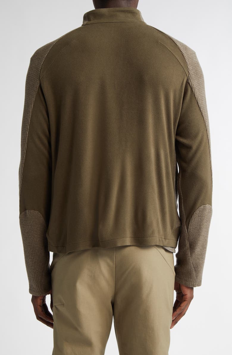 POST ARCHIVE FACTION 7.0 Fleece Zip Cardigan Right, Alternate, color, Olive Green