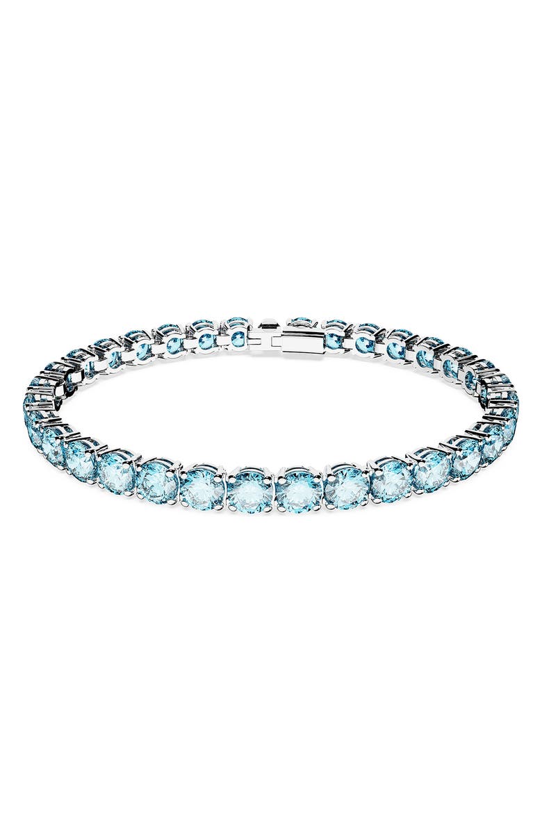 Swarovski Matrix Tennis Bracelet, Alternate, color, Blue