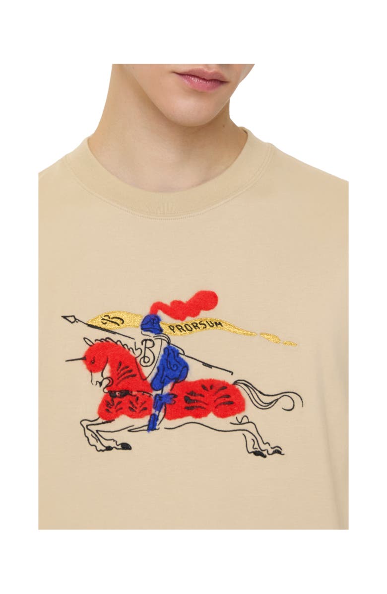 Burberry Knight Cotton T-shirt, Alternate, color, Limestone Beige