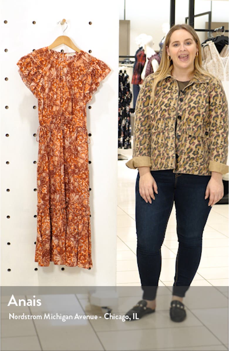 Arlene Ruffle Tiered Midi Dress, sales video thumbnail