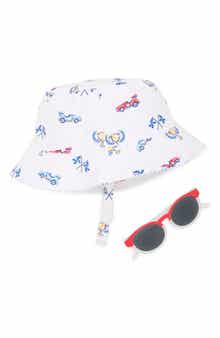 Little Me Racing Sun Hat & Sunglasses Set