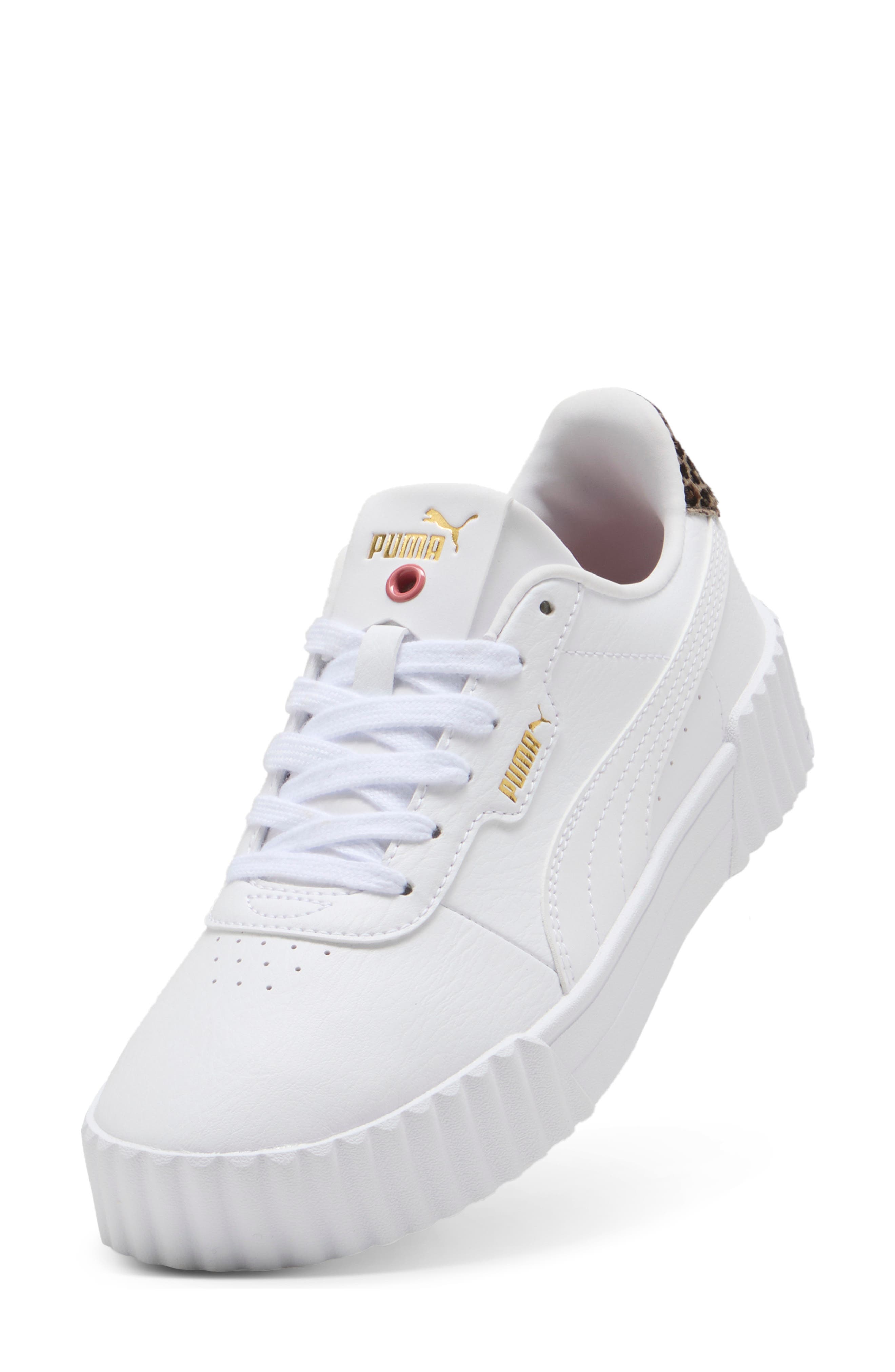 Carina 3.0 Animal Flair Sneaker, Alternate, color, PUMA WHITE/ PUMA GOLD
