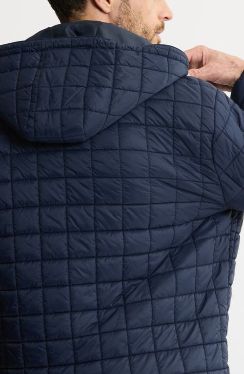 Jachs Hooded Quilted Puffer Jacket In Blue