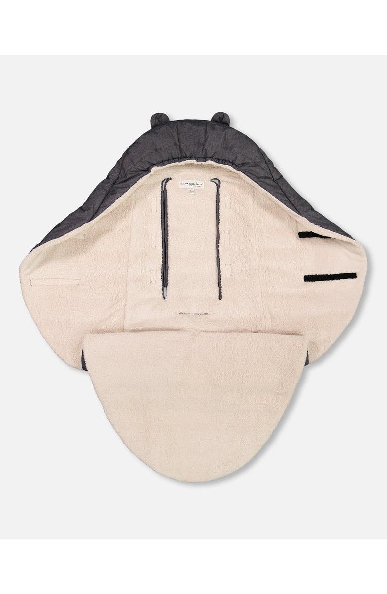 Deux par Deux Baby Unisex Snuggly Wrap Textured Gray For Car Seat And Stroller, Alternate, color,