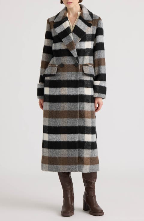 Double Breasted Faux Wool Coat