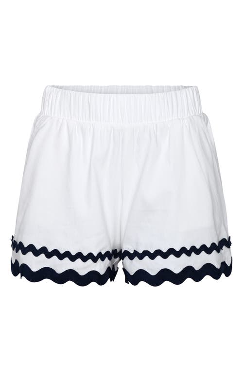 LA BLANCA LA BLANCA POOLSIDE RICKRACK LINEN BLEND COVER-UP SHORTS 