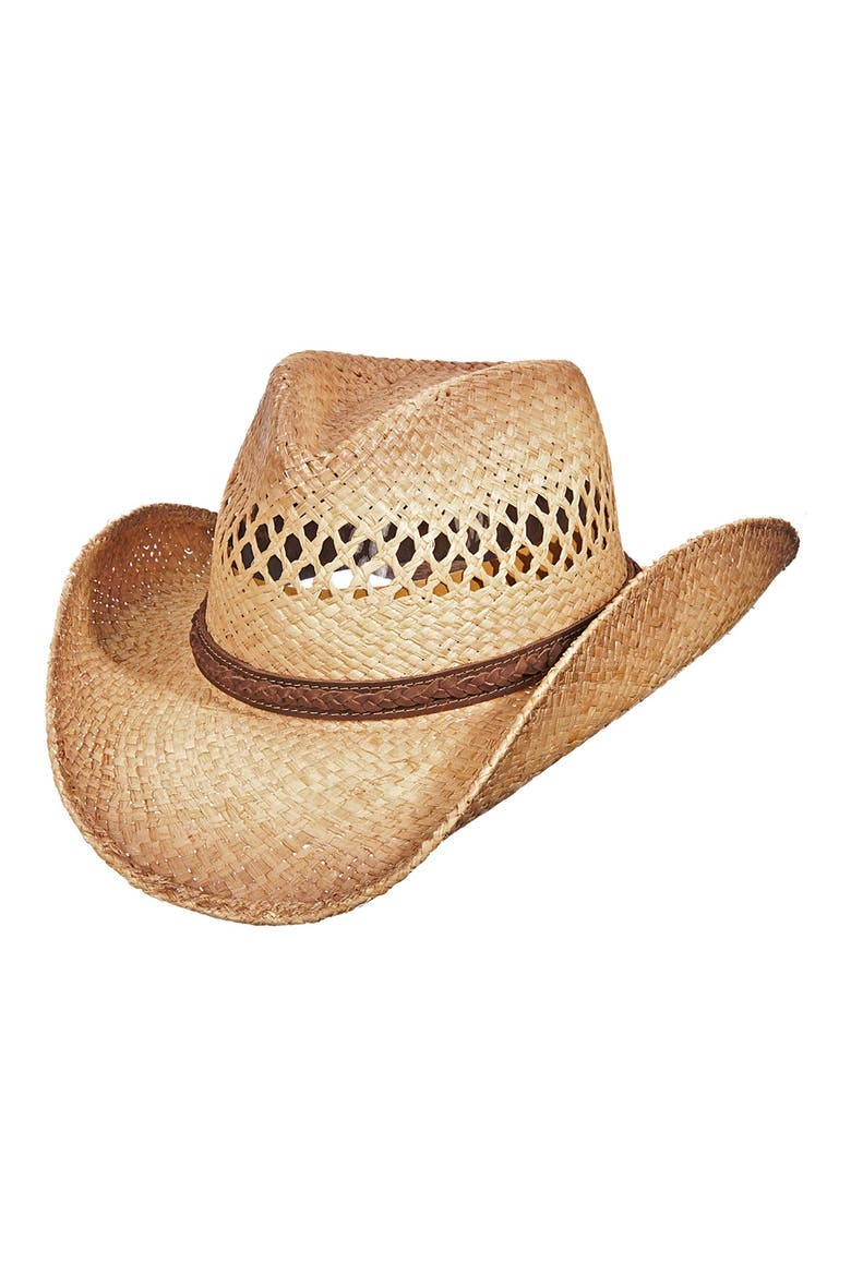 Western Straw Hat, Main, color, BURNT