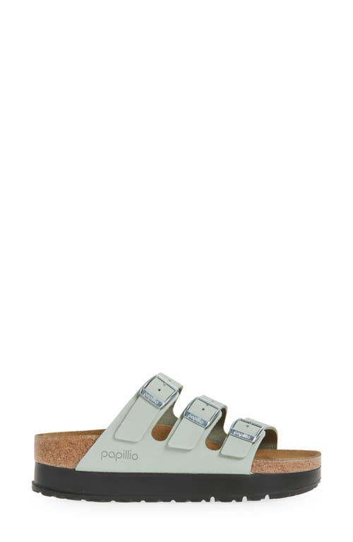 Birkenstock Florida Flex Platform Slide Sandal In Pure Sage