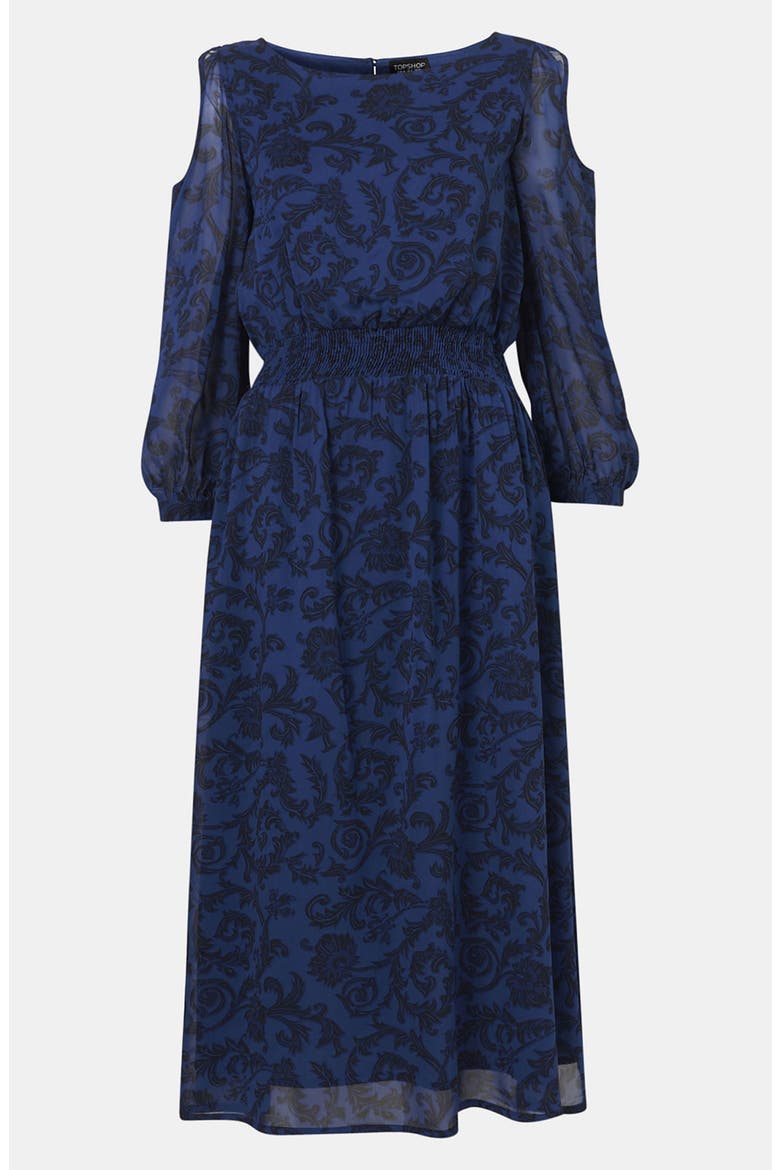 Floral Cutout Dress, Main, color, BLUE