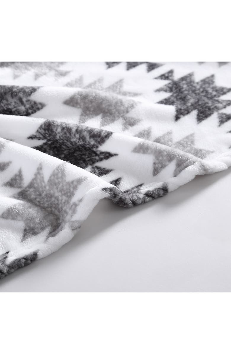 Wrangler Canyon Ikat Plush Fleece Throw - 50" x 60", Alternate, color, Grey