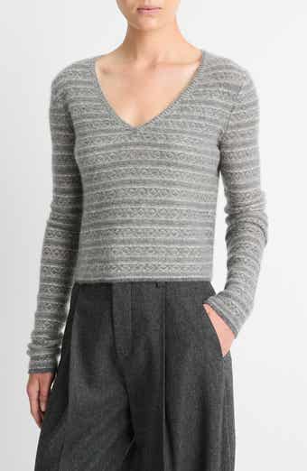 Fair Isle Cashmere V-Neck Sweater