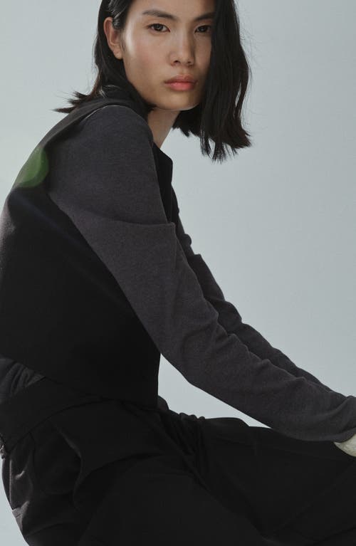 Mango Cagliari Crop Vest In Black