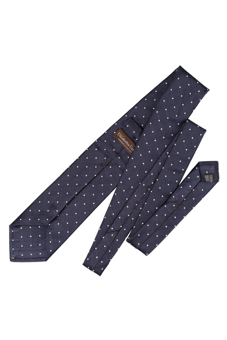 Pisa - Silk Jacquard Tie for Men, Alternate, color, Navy
