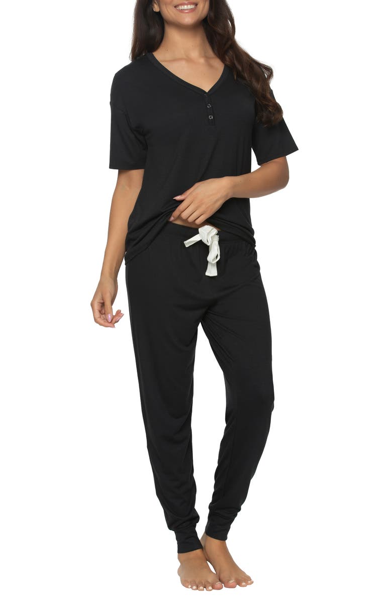 Felina Jessie Henley Pajamas, Alternate, color, Black